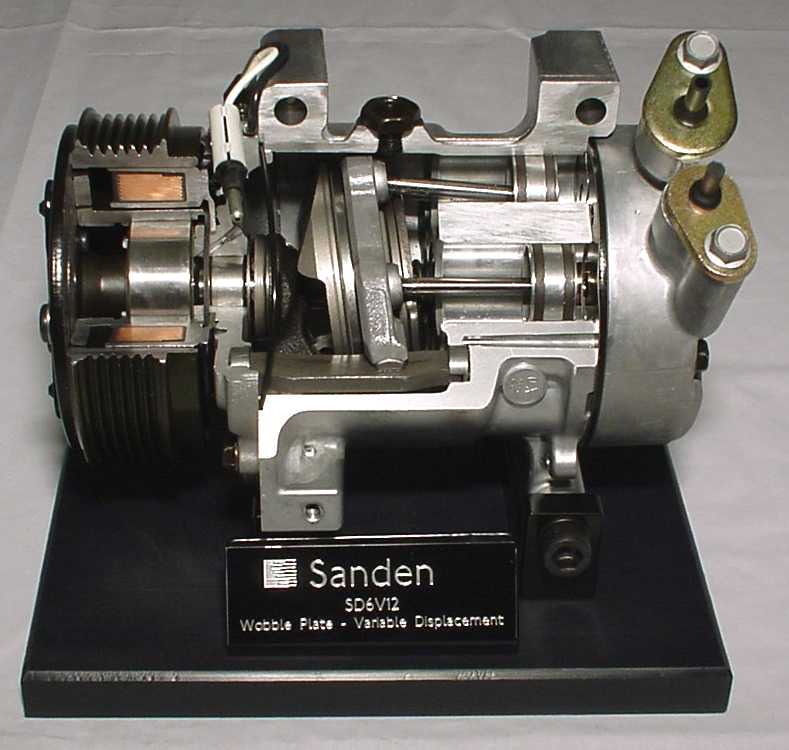 Работа компрессора автомобиля. Компрессор Sanden sd6v12. Компрессор кондиционера Sanden sd6v12. Sanden sd6v12-1950. Sanden 1412 sd6vrb.